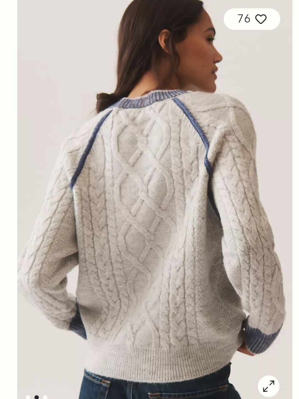 Anthropologie Pilcro Knit Sweater with Embroidered Cottage Motif - Picture 2 of 5